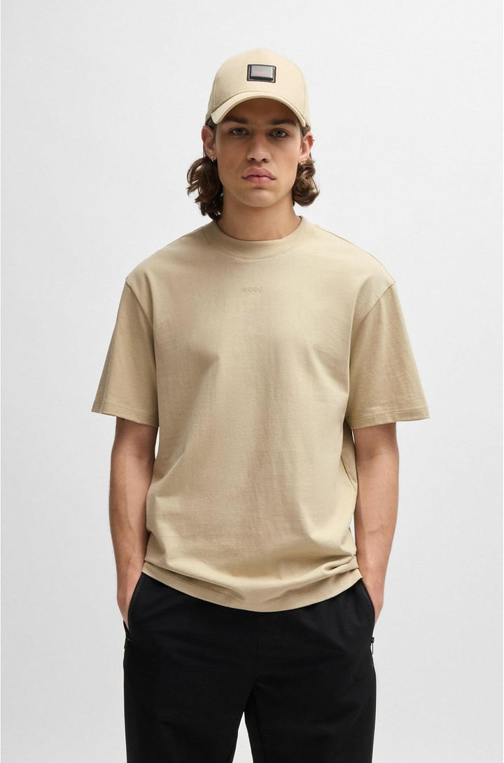 HUGO Herren Dapolino Relaxed-Fit T-Shirt aus Baumwolle mit Logo-Print XXL Beige281, XXL Beige281