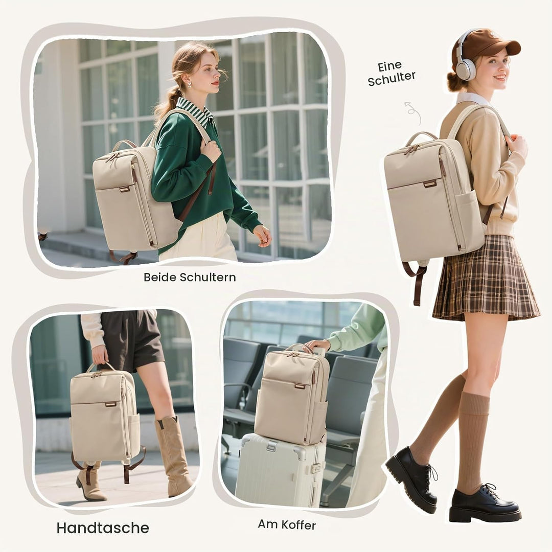 Laptop Rucksack Damen 14 Zoll, Rucksack Herren, Bussiness Rucksack Wasserdicht, Backpack Daypack für