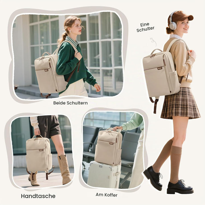Laptop Rucksack Damen 14 Zoll, Rucksack Herren, Bussiness Rucksack Wasserdicht, Backpack Daypack für
