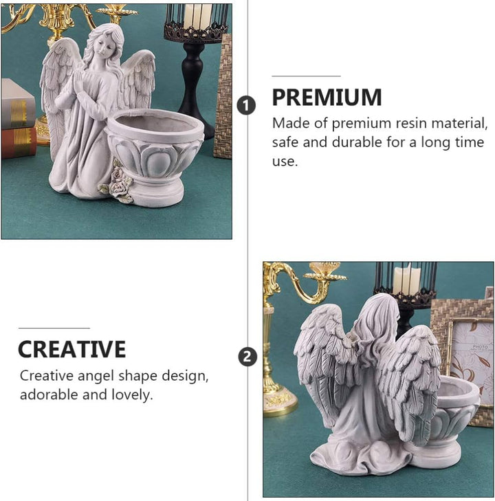 BESPORTBLE 1stk Engel Blumentopf Ornament Statue Vase Engel Kopf Pflanzer Engel Figuren Vase Blumen