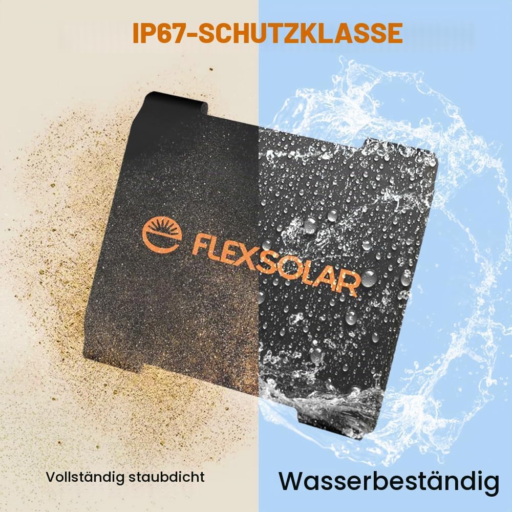 FlexSolar Solarmodul-Ladegerät, 20 W, 5 V, USB-A, USB-C-Ausgang, tragbar, faltbar, kleine Leistung,