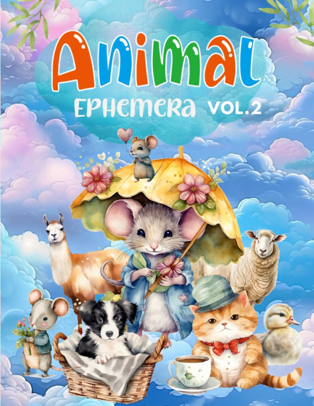 Animal Ephemera Book Vol.2: High Quality Images Of Dogs, Cats, and Mouse For Scrapbooking, Ephemera,