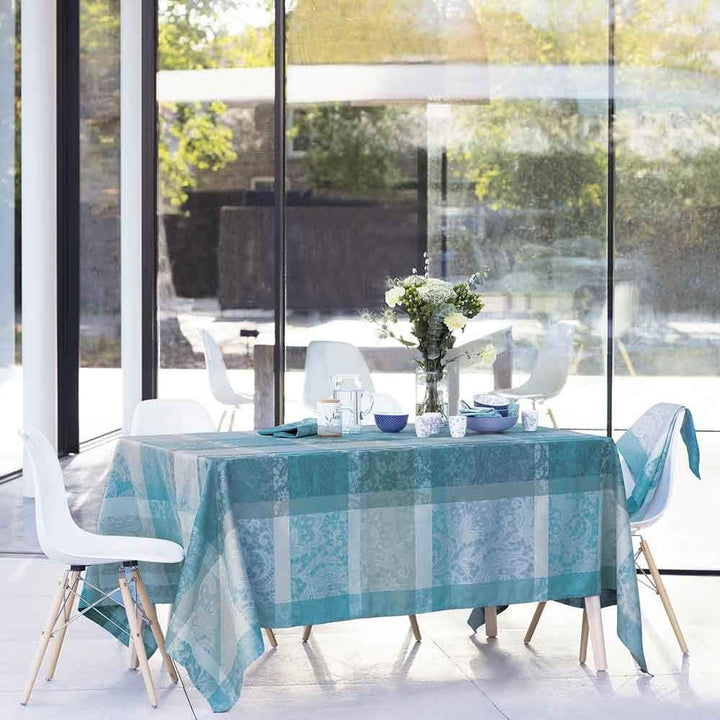 Mille Dentelles Tischdecke, Türkis 175.3 cm (Rund) Türkis/Ausflug, Einfarbig (Getaway Solids), 175.3