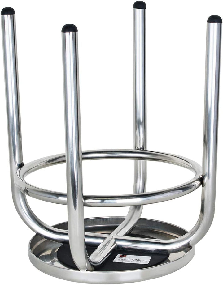 Beeketal 'BEH-30' Hocker aus Edelstahl mit Ø 29 cm Sitzfläche, ca. 1,5 kg, (L/B/H): ca. 370 x 370 x