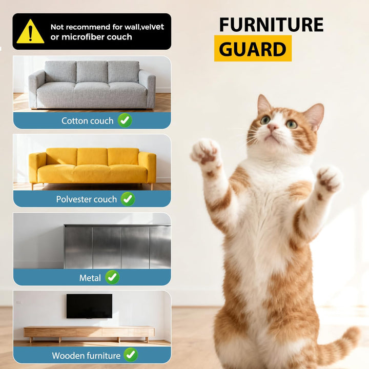 Kratzschutz Katze Tape, 40CM*800CM Anti Kratz Folie für Katzen,Katze Kratzschutzfolie Kratzfesten Sc