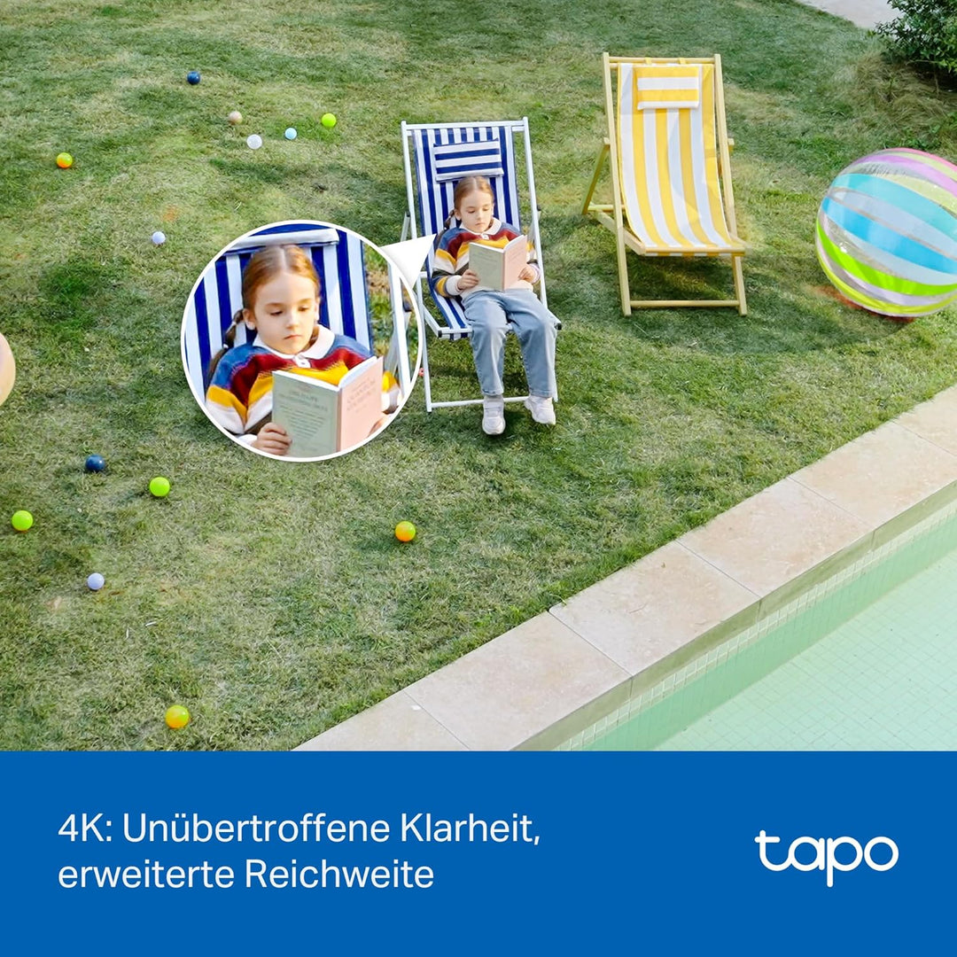 Tapo C560WS 4K 360° WLAN-Überwachungskamera für aussen, Wi-Fi 6 Dual-Band, Farbnachtsicht, kostenfre