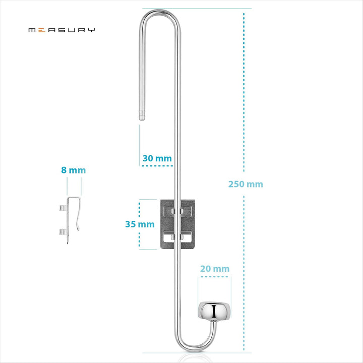 Measury CO2 Diffusor Aquarium aus Edelstahl, Diffuser Aquarium - 250mm 25 cm, 25 cm