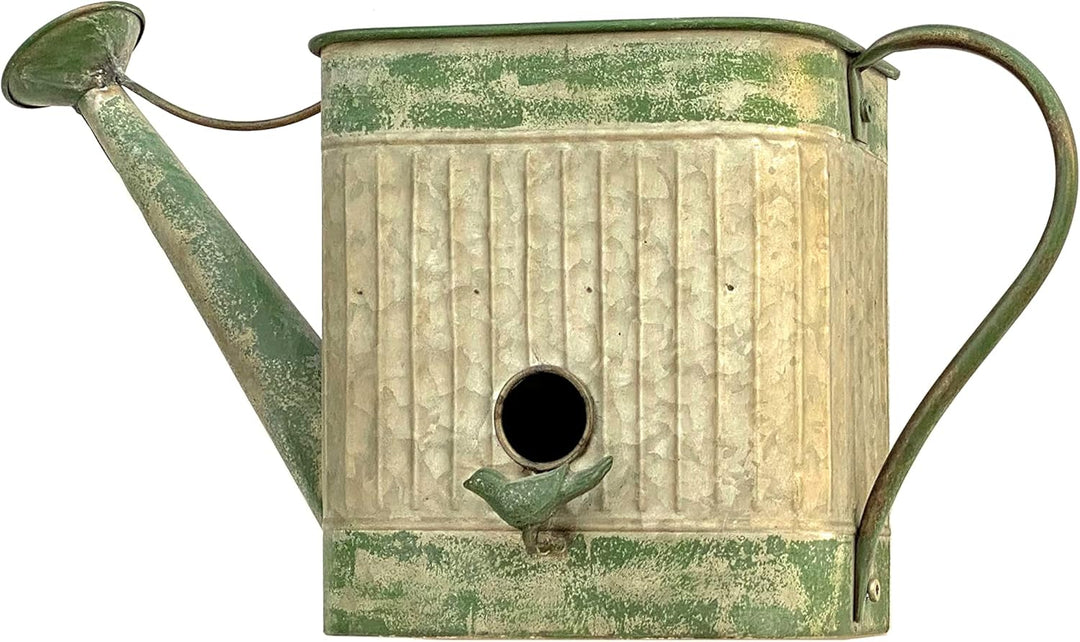 DanDiBo Vogelhaus mit Blumentopf zum Aufhängen Metall Deko Giesskanne wetterfest 481999 Nistkasten 4