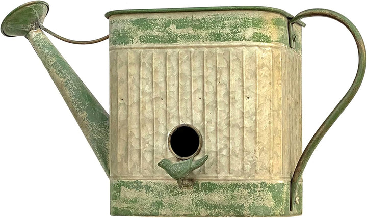 DanDiBo Vogelhaus mit Blumentopf zum Aufhängen Metall Deko Giesskanne wetterfest 481999 Nistkasten 4