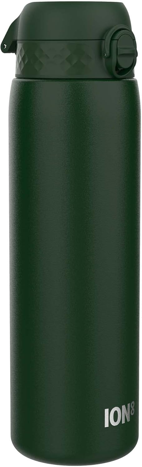 Ion8 1 Liter Edelstahl Trinkflasche, Auslaufsicher, Einhandöffnung, Sichere Verriegelung, Spülmaschi