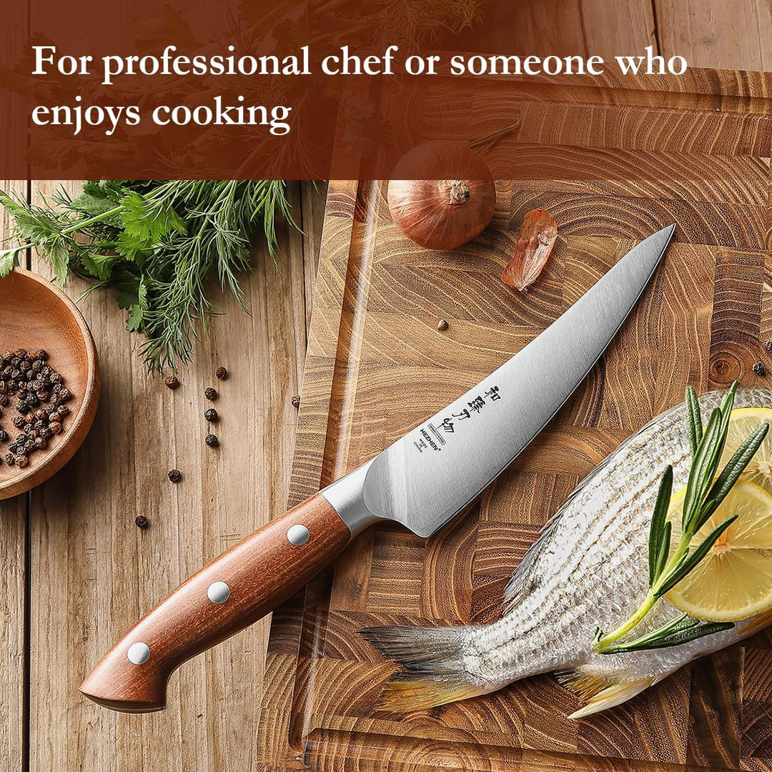 HEZHEN Ausbeinmesser German 1.4116 Stahl, Profi Filiermesser Fisch und Fleisch Küchenmesser，Ultrasch