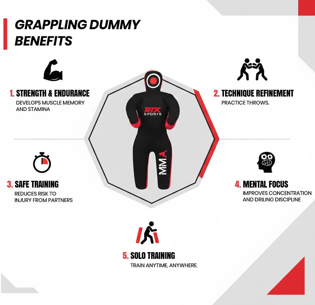Kids MMA Judo Grappling Dummy - Punch Bag for Brazilian BJJ Jiu Jitsu, Wrestling, MMA Training Canva