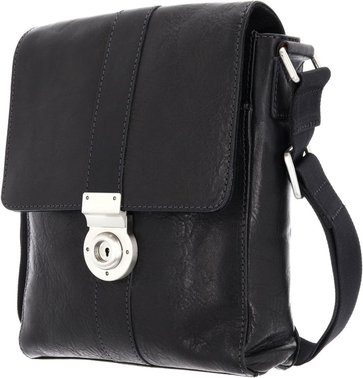 Leonhard Heyden Bergamo S Umhängetasche Leder 20 cm Schwarz, Schwarz