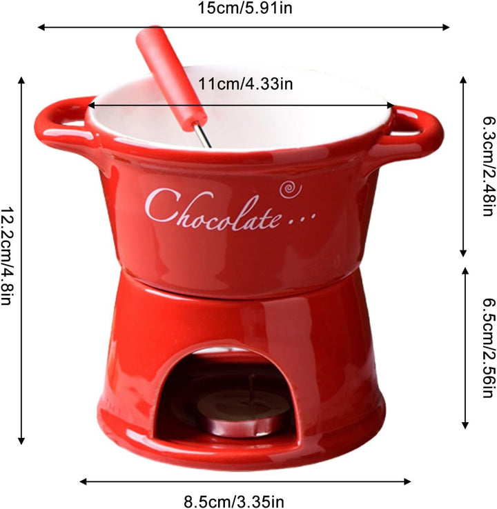 Tasse zum Schmelzen von Schokolade - Keramik Zum Schmelzen,Fondue Tassen Set Für Schmelzende Schokol