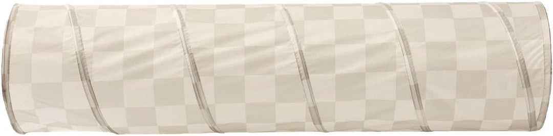 3 Sprouts - Krabbeltunnel für Kinder ab 1 Jahr – Spieltunnel Indoor & Outdoor - Schachbrett-beige, S