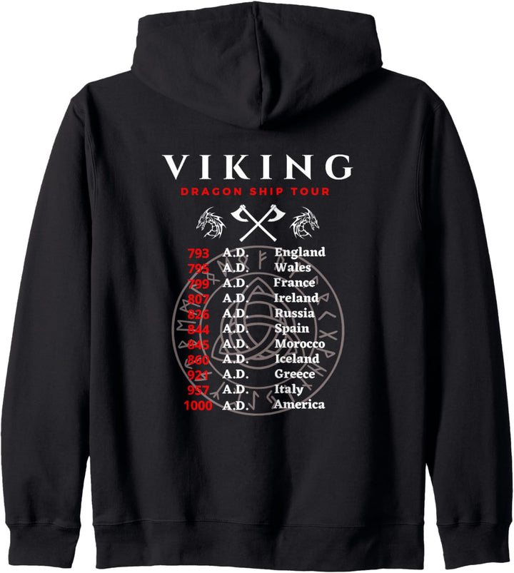 Wikinger Welttournee-Viking World Tour Kapuzenjacke