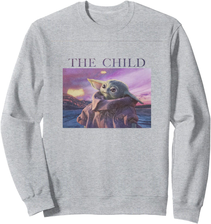 Star Wars Mandalorian The Child Purple Sunset Sweatshirt