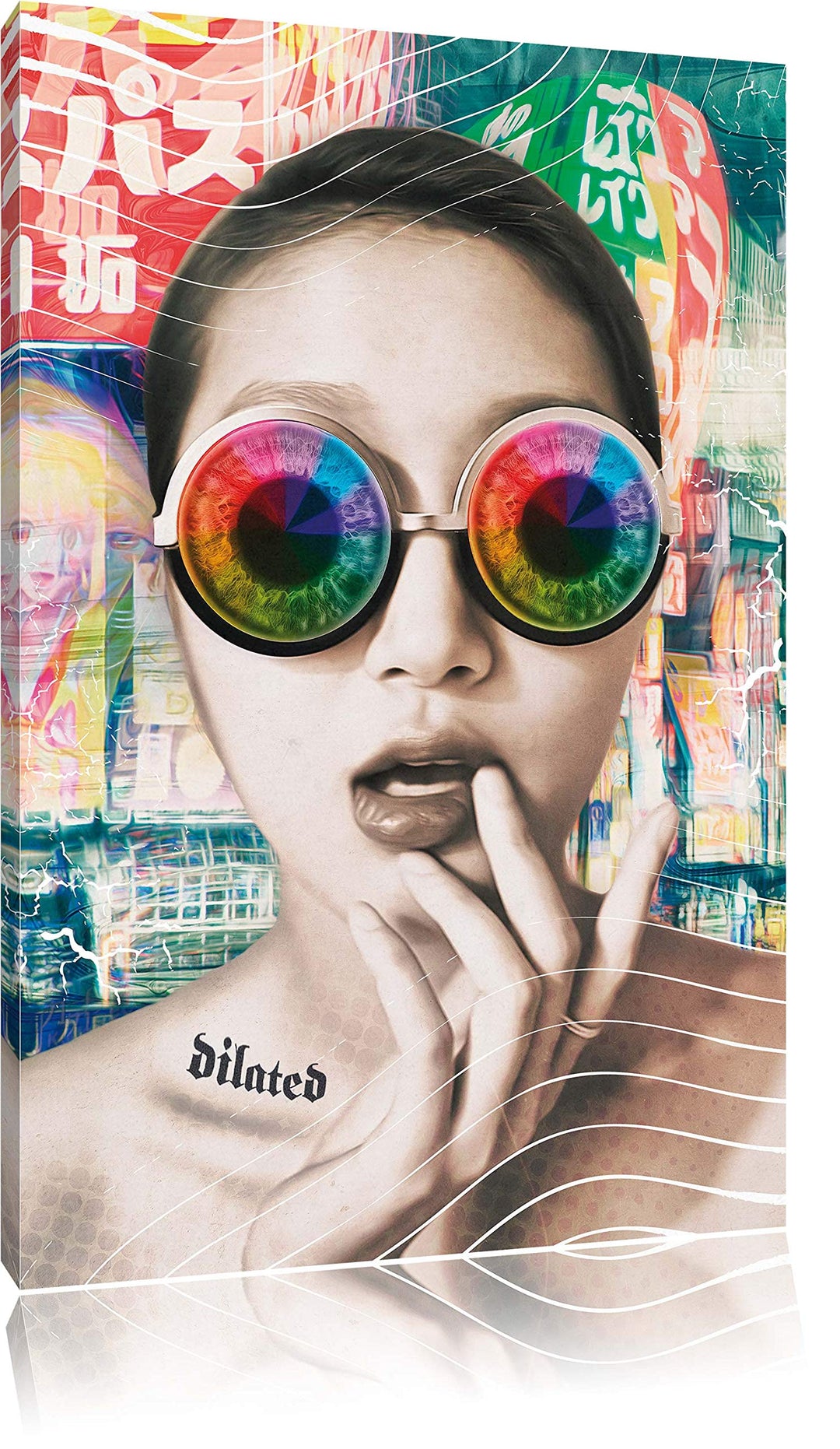 Dilated in Tokyo Leinwandbild Bild auf Leinwand, XXL riesige Bilder fertig gerahmt mit Keilrahmen, K