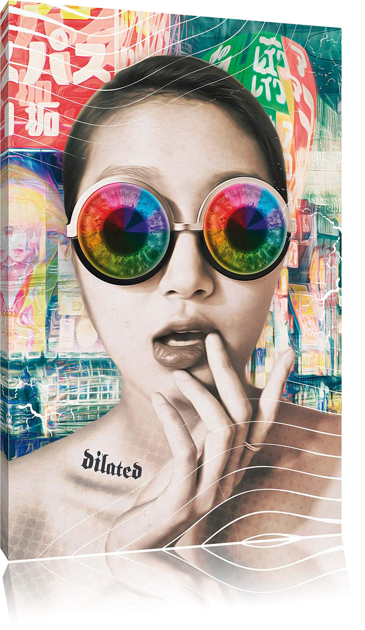 Dilated in Tokyo Leinwandbild Bild auf Leinwand, XXL riesige Bilder fertig gerahmt mit Keilrahmen, K