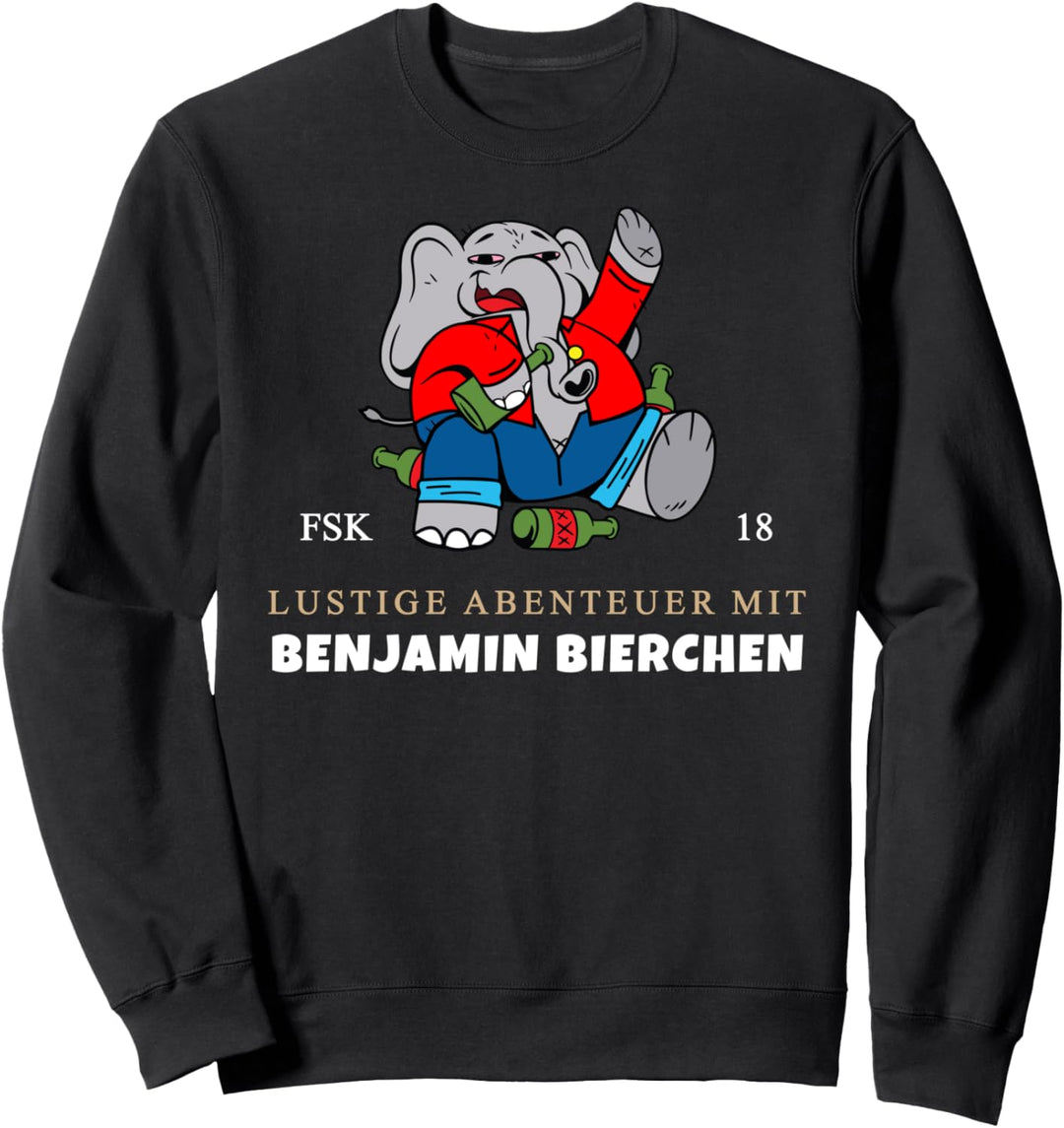 Benjamin Bierchen. bier, digga. bier. AM PM Beer Elefant Fun Sweatshirt