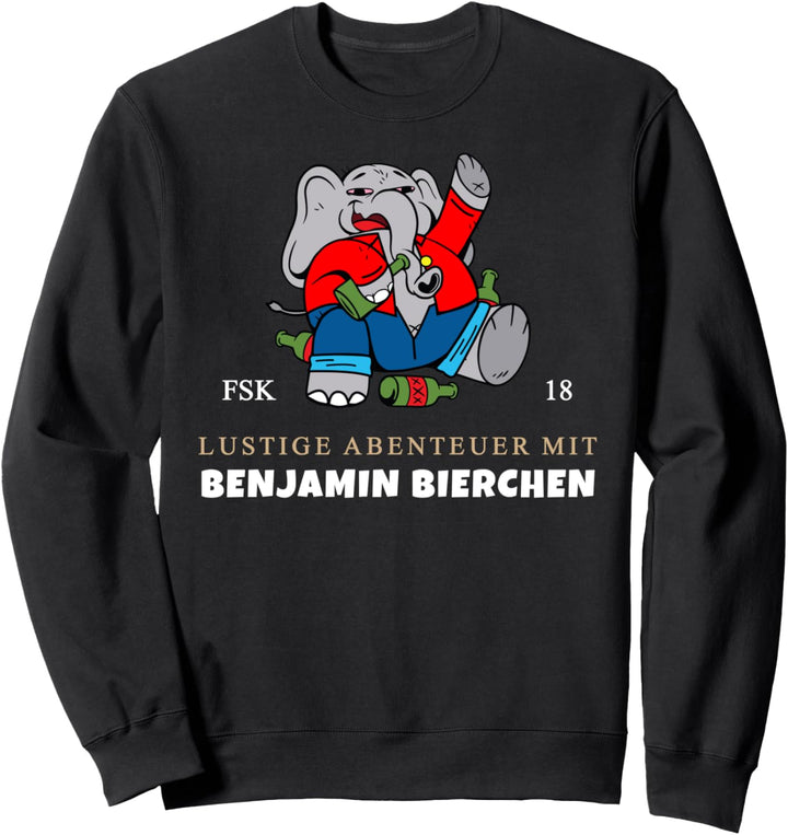 Benjamin Bierchen. bier, digga. bier. AM PM Beer Elefant Fun Sweatshirt