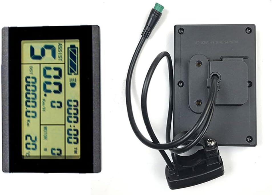 SPORTARC Elektrischer Geschwindigkeitsmesser E-Bike KT-LCD3U LCD Display Meter mit USB Buchse 24/36/