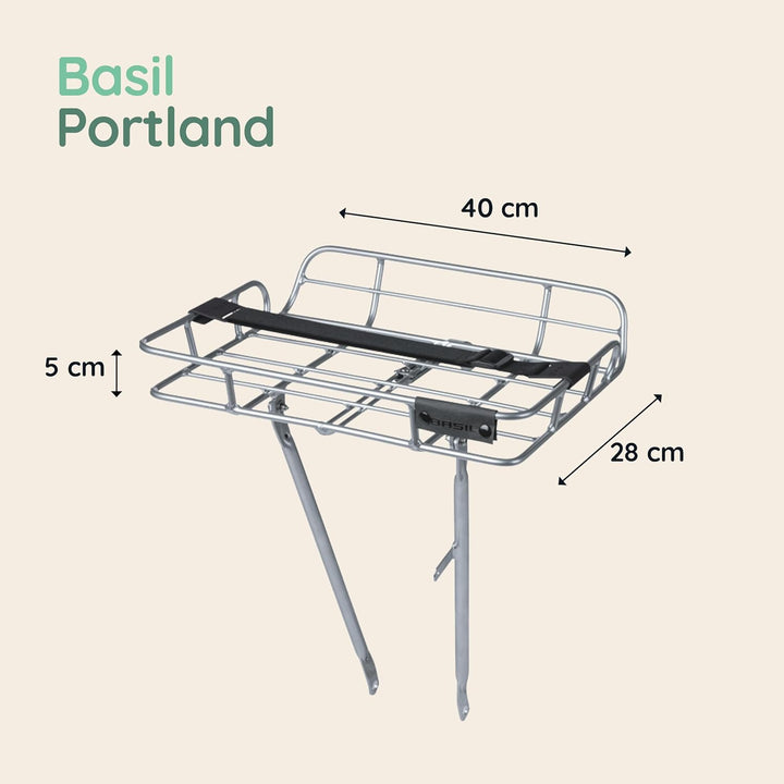 Basil Gepäckträger Basil Portland für VR schwarz, 26?-28? Alu Natural, Alu Natural