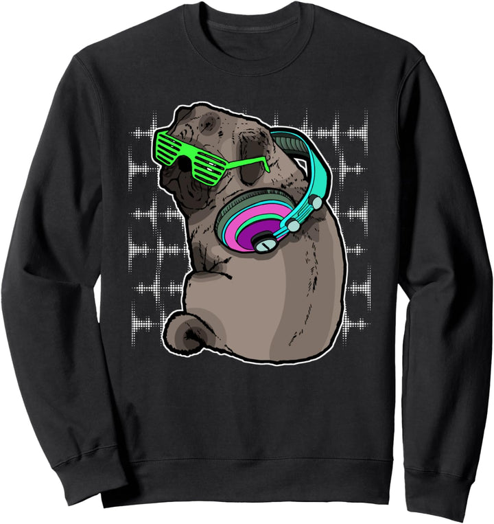 Pug Dj Music Lover Lustiges DJ Musik Geschenk Sweatshirt