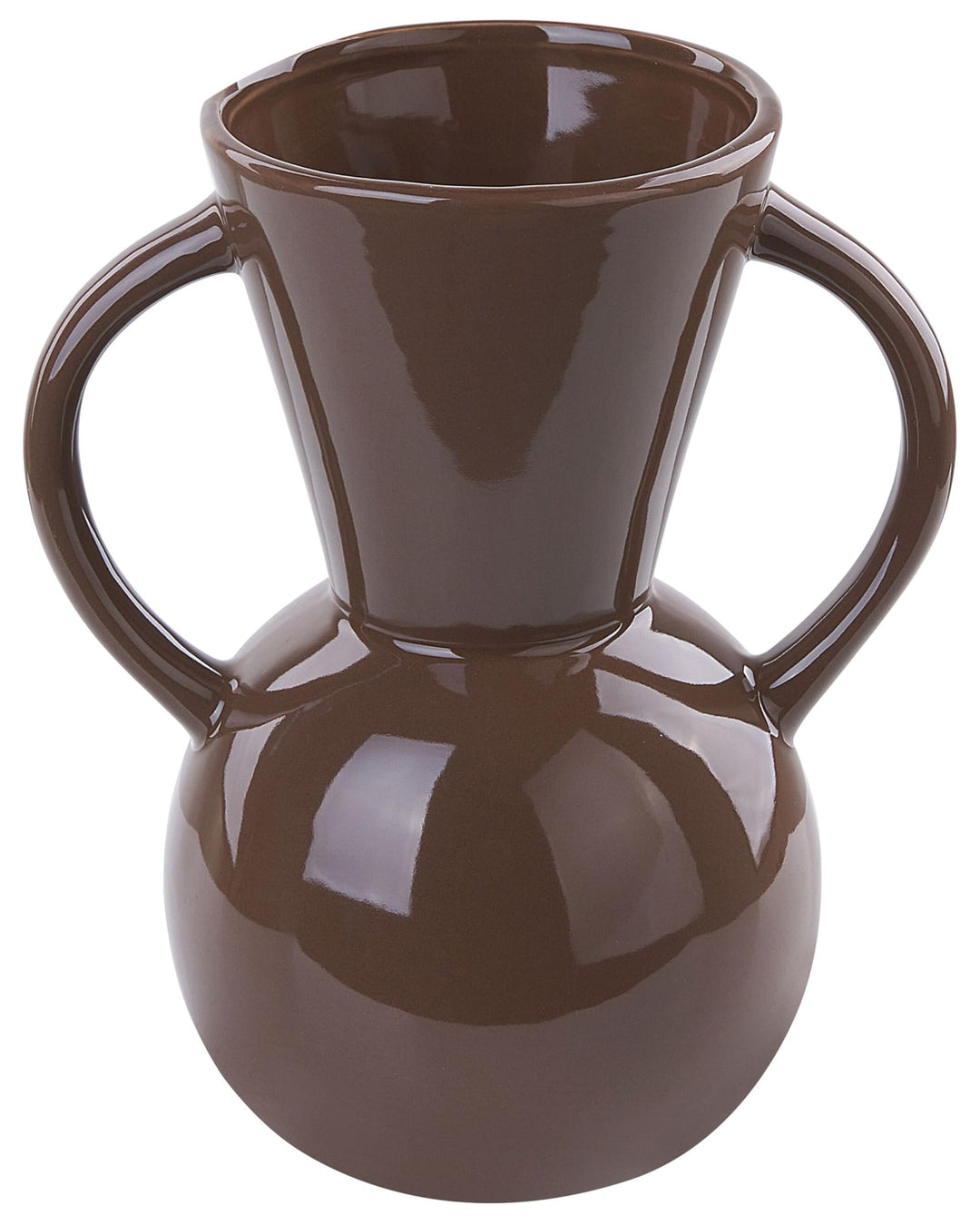 Moderne dekorative Vase Braun minimalistisches Wohnaccessoire Orestiada