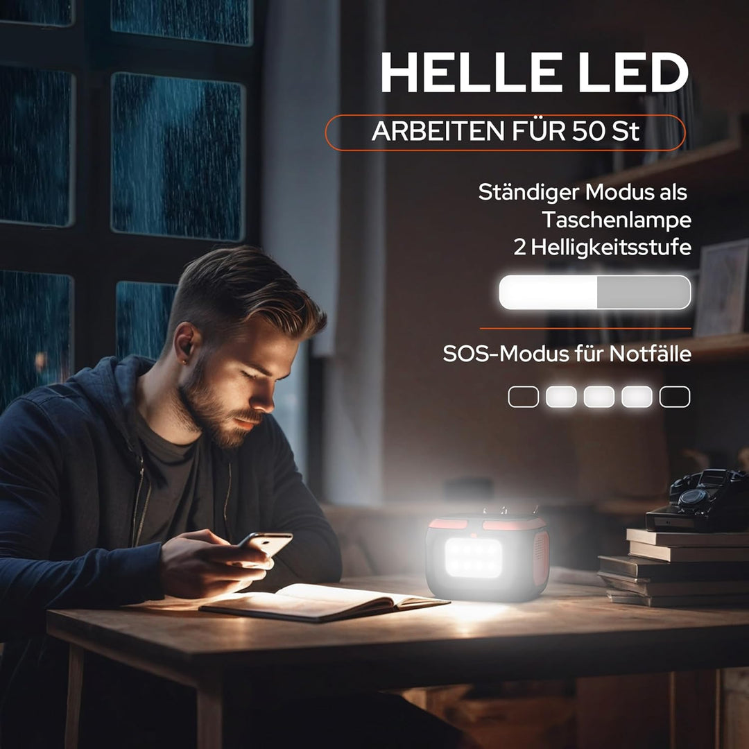 SinKeu Tragbares Powerstation 97Wh, 26400mAh Powerbank mit 120W 230V AC Steckdose, 12V DC, USB Ports
