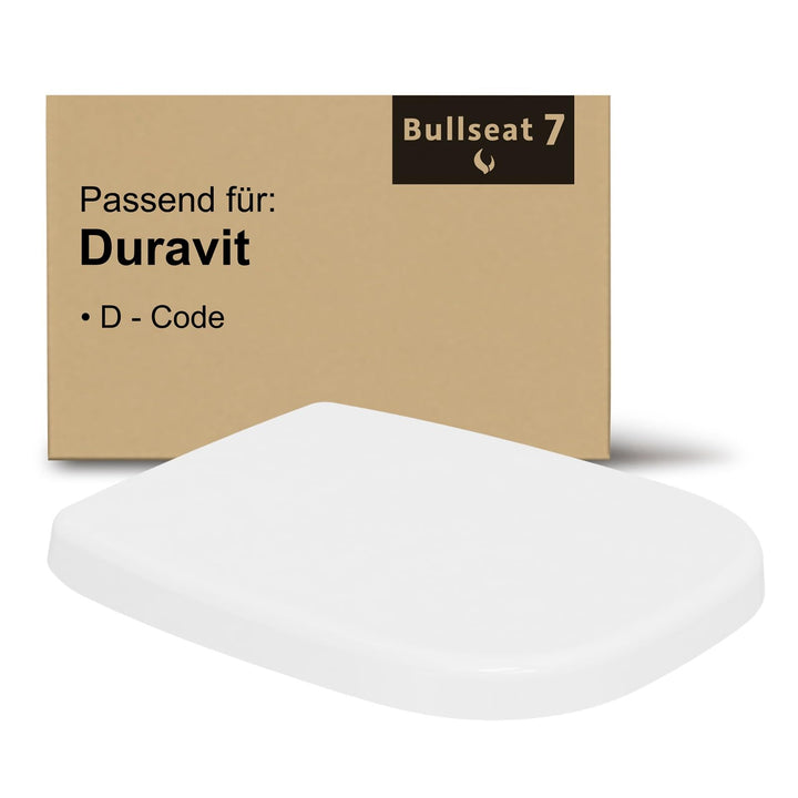 Bullseat® premium Toilettendeckel weiss passend zu Duravit D-Code. Klodeckel mit Absenkautomatik/Sof