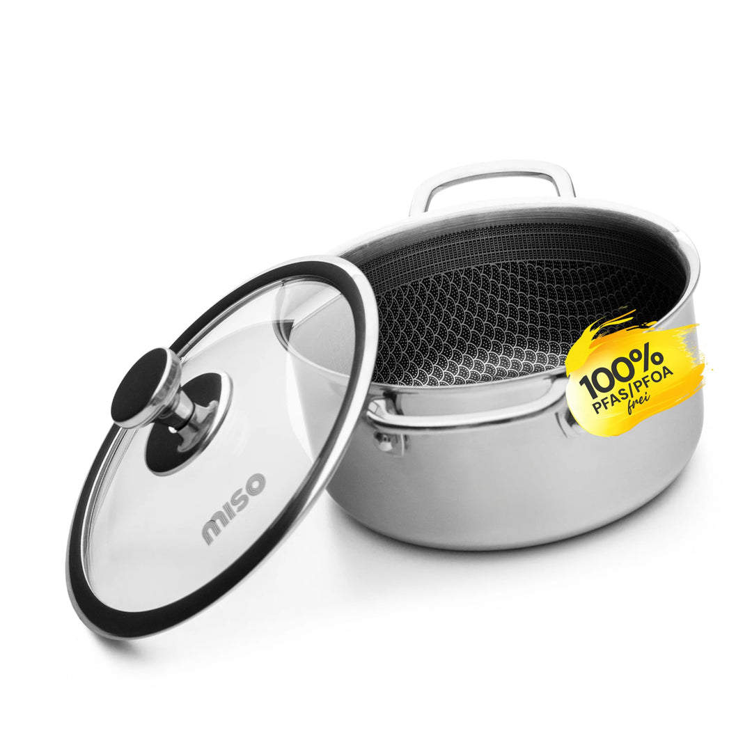 MISO Diamond Dust Keramisch Non-Stick Topf 20 cm (3 L) | Induktion – Perfekte Wärmeverteilung, 100%