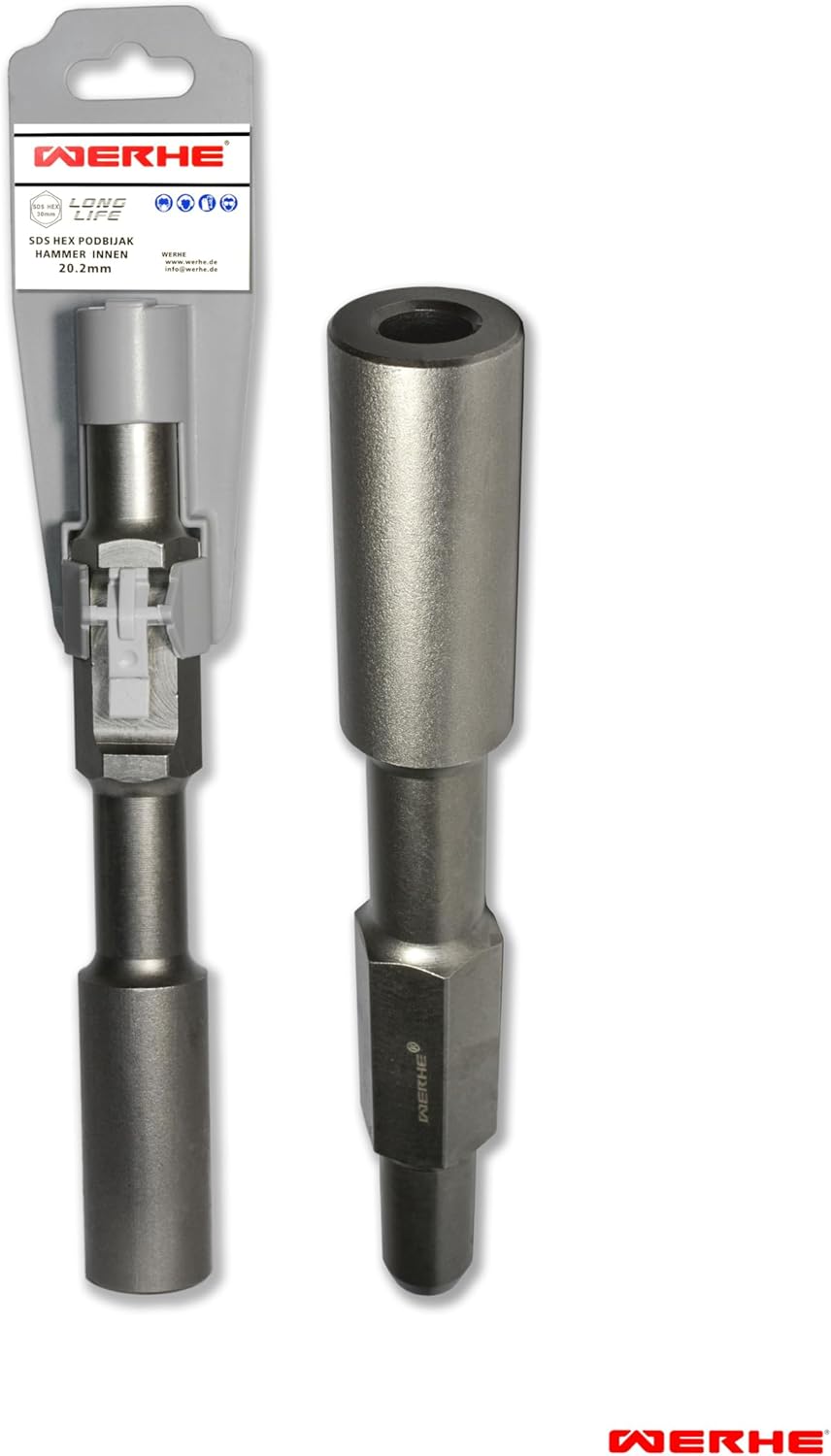 WERHE® Professional HEX30 Erdnageleintreiber zum Einstecken von Tiefenerder Erder Erdung Staberder –