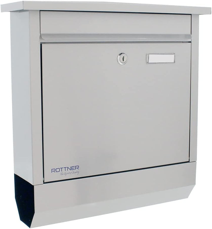 Rottner T06329 Briefkasten Lettero Inox mit integrierte Zeitungsrolle