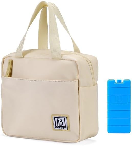 Brisby 4L Kühltasche Lunchtasche – Smooth Creme – Kompakte isolierte Tasche für Arbeit, Schule & unt