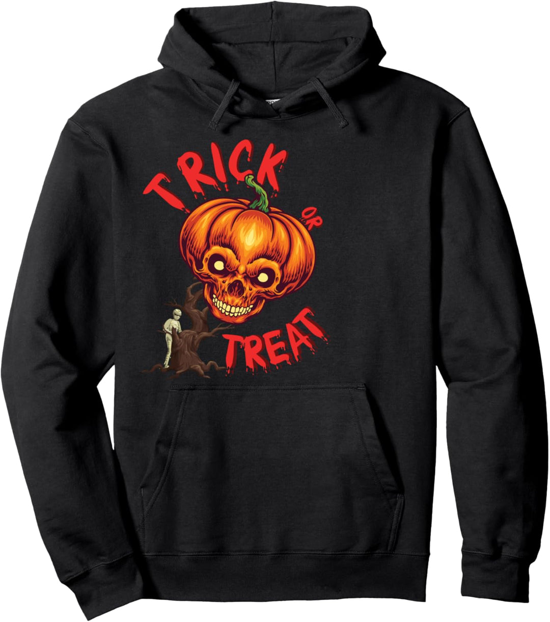 Halloween Trick or Treat horror Kürbis Motiv Pullover Hoodie