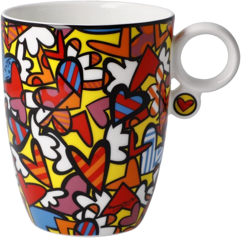 CREAFLOR HOME 2er Set Espressotasse & Kaffeebecher Romero Britto All WE Need is Love Goebel