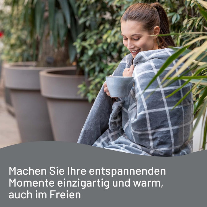 Imetec Adapto Velvet Square Heizdecke, 150x95 cm Wärmedecke, weiches Gewebe, geringer Verbrauch, Ada