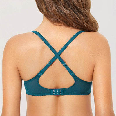 DOBREVA Balconette BH Damen mit Bügel Push Up Dirndl Spitze BHS Sexy Grosse Grössen Ungefüttert 70A