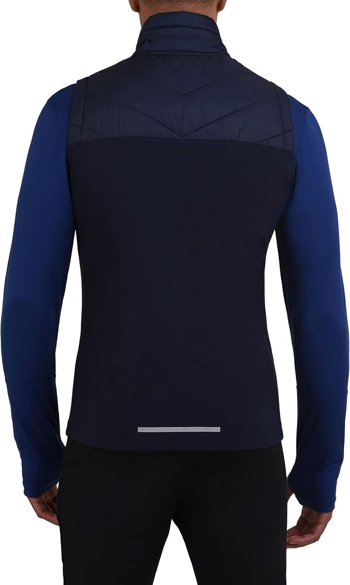 TCA Herren Excel Runner Leichte und gepolsterte Weste mit Reissverschlusstaschen S Dunkelblau, S Dun