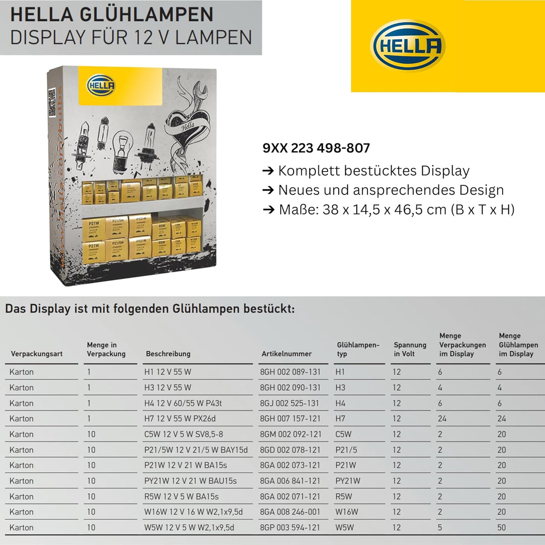 HELLA 9XX 223 498-807 Glühlampensortiment