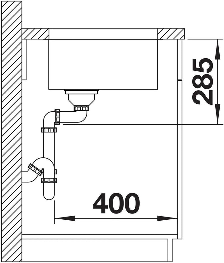 BLANCO 526125 SOLIS 700-U Küchenspüle Edelstahl, Gebürsteter Stahl