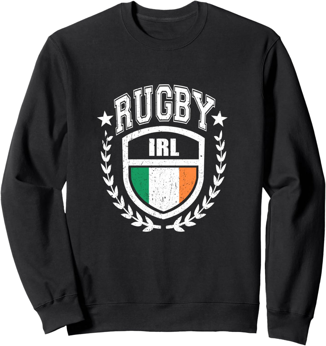 Irland Rugby Ausrüstung Irische Flagge Vintage Sport Sweatshirt