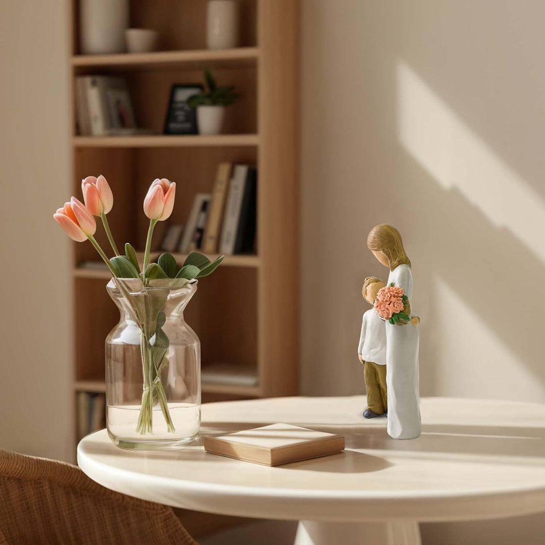 Mutter und Sohn Figuren, Geburtstagsgeschenke für Mütter vom Sohn, Dankeschön-Geschenke für Frauen,