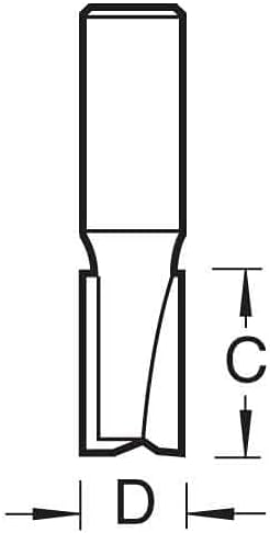 Trend Zweischneidiger Fräser 12,7 mm Durchmesser x 50 mm Schnitt, TR17DX12MMTC