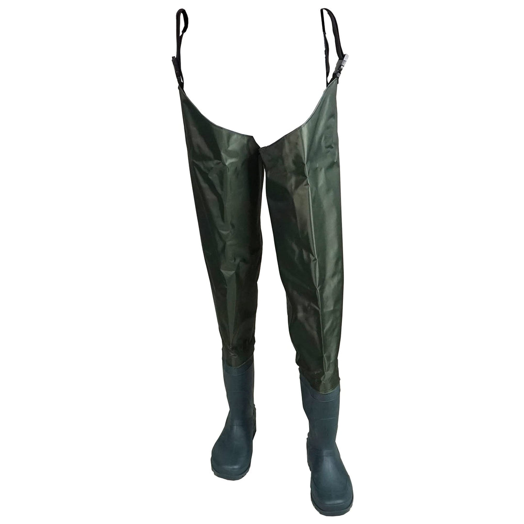 Q-Tac PVC Watstiefel mit Rutschfester Sohle, Anglerstiefel in der Grösse 41 – 46