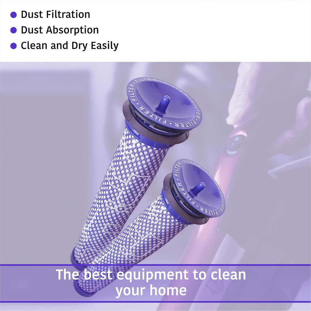 Ersatzfilter-Set für Staubsauger Dyson V7, V8 Animal Absolute Motorhead, 2 HEPA Nachfilter und 2 Vor