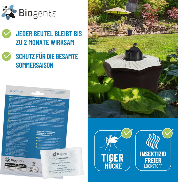 Biogents BG-Sweetscent Mücken Lockstoff I 3er Pack I zur Anlockung der Asiatischen Tigermücke & Deng