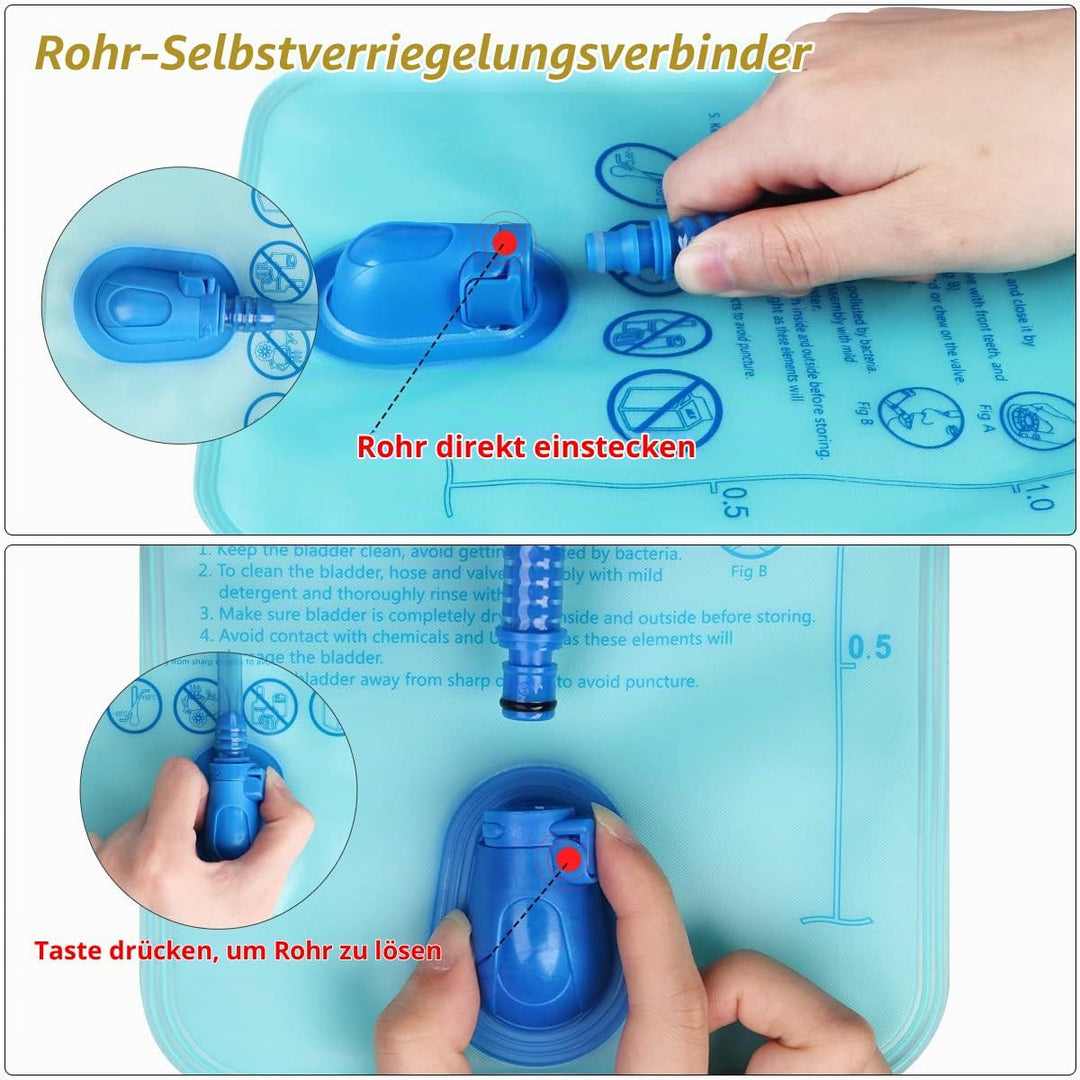 Lunidry Trinkrucksack Fahrradrucksack mit Trinkblase 2L Wasserdicht Sportrucksack, 20L Hydration Ruc