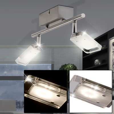 Wofi Deckenbalken, 2-flammig, Serie Vileta, 2 x LED, 4.5 W, Breite 20 cm, Höhe 12 cm, Tiefe 35 cm, K